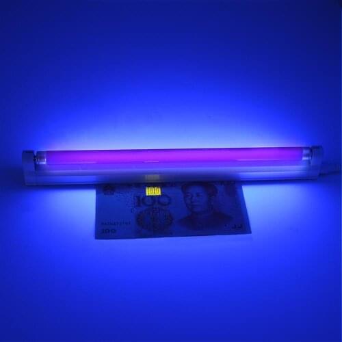 Black Light Fluorescent Bulb T8 Tube UV Quartz Lamp Ultraviolet Blacklight Lamps BLB 6W 8W CFL Food Money Detection Purple Stage