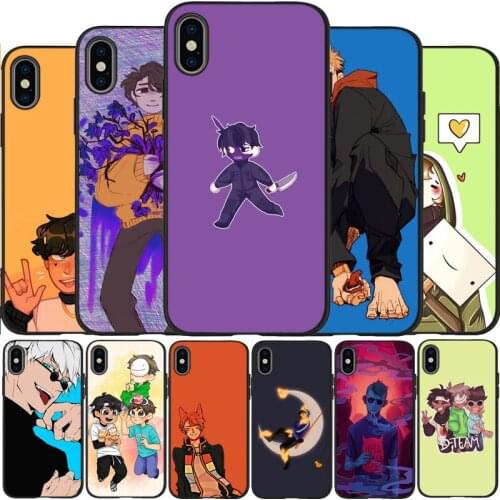 Dream Smp Black Silicone Phone Case For IPhone 12 Mini 11 Pro Max XR XS XSMax X 5 5S SE 2020 6 7 8 Plus TPU Cover