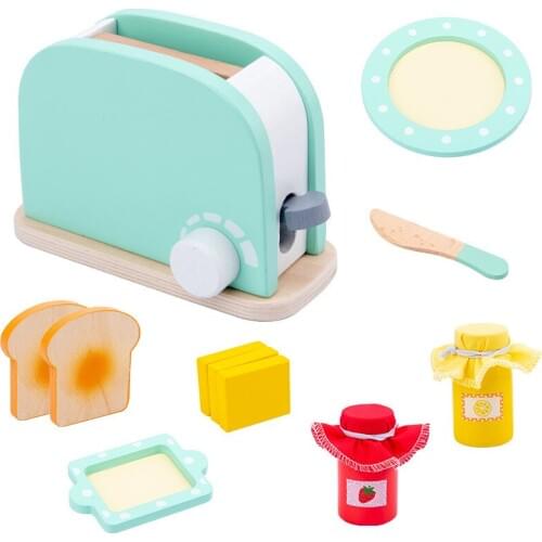 Wooden Play House Toys set wooden Bread maker Coffee maker Blender Childrens Toy Cognitive Simulation Play House Toy Set