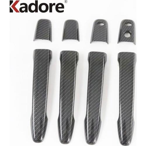 For Mitsubishi ASX RVR Outlander Sport ES 2020 2021 Carbon Fiber Side Door Handle Cover Trim Car Styling Auto Accessories