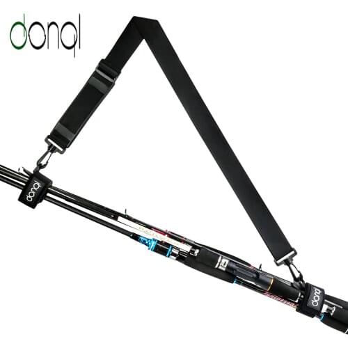 DONQL 77cm 137cm Fishing Rod Belt Tie Holder Strap Suspenders Fastener Fishing Tackle Accessorie Portable Fish Rod Band Bandage