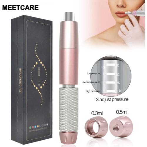 2 in 1 Hyaluron Pen 3 Speed Pressure Adjust Hyaluronic Acid Pen Meso Injector Gun For Anti Wrinkle Lip Lifting Filler Injection