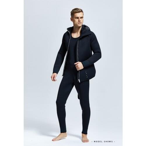 7mm Wetsuits Men Thick Neoprene With Velvet Spearfishing Suit Diving Two-Piece Suit Wetsuit Fishing Hunting Warm Warter Clothing