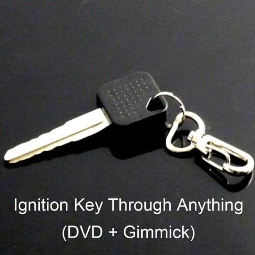 Ignition key Through Anything (DVD + Gimmick) Magic Tricks Stage Close Up Magia key Magie Mentalism Illusion Gimmick Props
