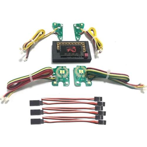 RC Car Linkage Light Kit for Traxxas TRX4 Defender 1/10 RC Crawler Car Headlight Taillight LED Lights Group Kit Spare Parts