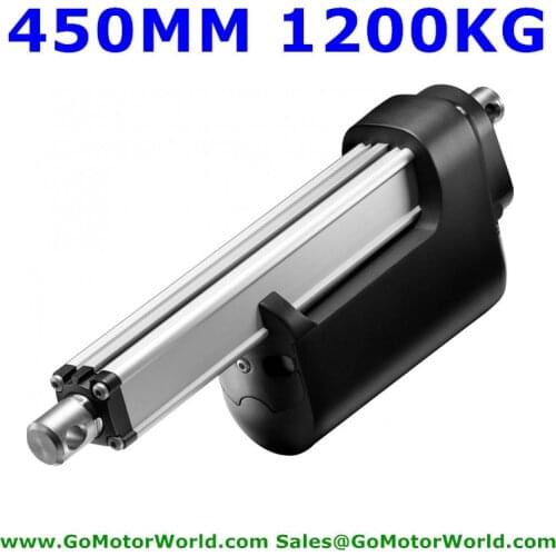 12000N 1200KG 2640LB force 12V 24V 450mm adjustable stroke heavy duty industry linear actuator free shipping