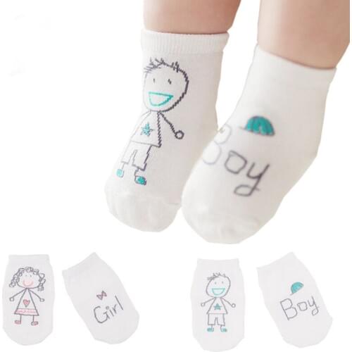 Baby Lovely Cartoon Socks Infant Anti-slip Asymmetry Pattern Sock Newborn Toddler Summer Autumn Embroidery Sock NBB0012