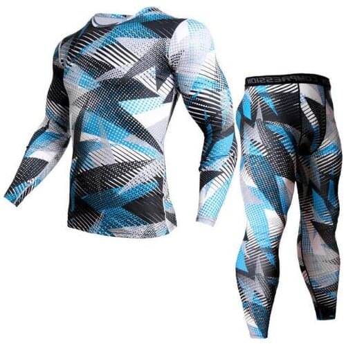 New Compression Tight Basket Soccer Tracksuit Men Training Fitness Long Sleeve Shirt Pants Male Gym Running Set Sport Suit