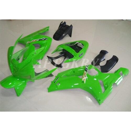 New ABS Plastic Shell Motorcycle Fairing kit Fit For Kawasaki Ninja ZX6R 636 ZX-6R 2003 2004 03 04 Bodywork Set Custom Green
