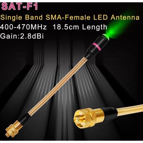 Walkie Talkie UHF 400-470MHz Single Band LED Antenna Lamp Antenna 18cm SMA Female Portable antenna