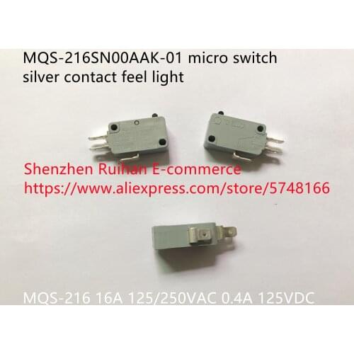 Original new 100% MQS-216SN00AAK-01 micro switch silver contact feel light 16A 125/250VAC 0.4A 125VDC