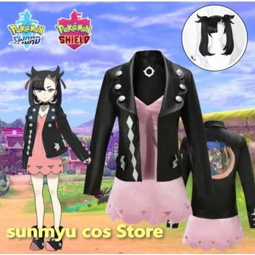 Pokemon Sword Shield Marnie Cosplay Costume Halloween