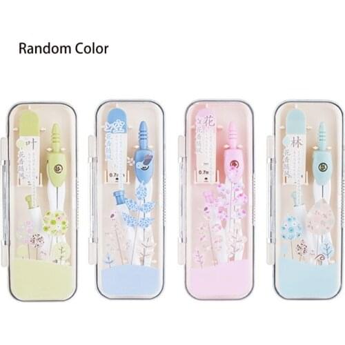Portable Compass Kit with 0.7mm Lead Refill Mechanical Pencil Design Refillable