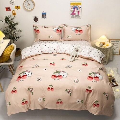 Papa&Mima Bedding Set Floral Cartoon Linens (Pillowcase Sheet Duvet Cover)