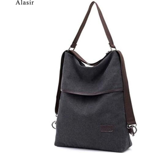 Alasir Casual Tote Bag Women Canvas Bags Large Shoulder Bag Men Back pack Multifunction Fashion Simple Shoulder Canvas Bags