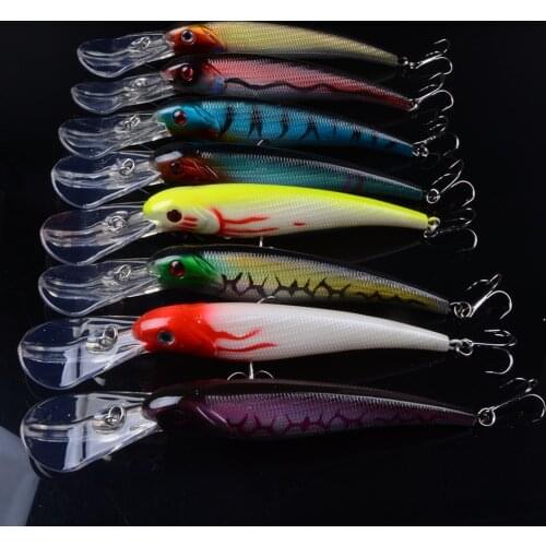 8pcs 16.5cm 28g Pesca Big Minnow Fishing Lures Deep Sea Bass Lure Artificial Wobbler Fish Crankbait Swim Bait Diving 3D Eyes