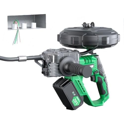 21V Cordless Battery Concealed Tube Threade,Wire Threading Electric Cable Lead Pipe Wearer Stringing Machine Max 3000N.m Force