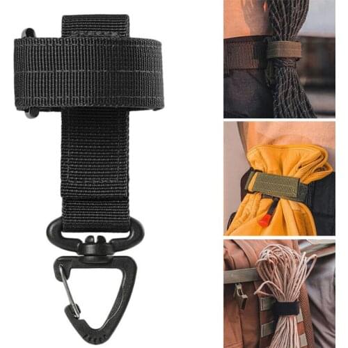 Multi-purpose Carabiner Nylon Hook Work Gloves Flashlight Belt Clip Outdoor Tactical Bag Climbing Rope Camping Hanging Buckle