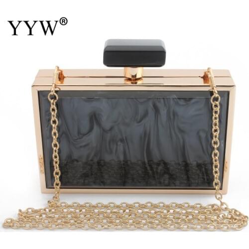 Femme Black Wedding Purse Marbling White Evening Party Bags Clutches Box Handbag Pvc Designer Pochette Prom Banquet Hard Sac