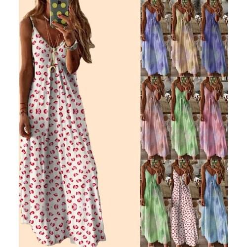 Women Summer dress 2021 robes sell like hot cakes ladies condole belt waist wish dye sleeveless dresses vestido de mujer CKN1125