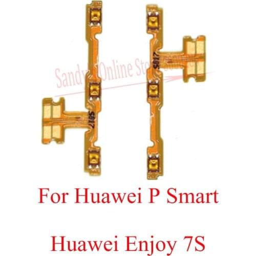 10 PCS New Power Volume Side Key Button Flex Cable For Huawei P Smart / Enjoy 7S Power Switch Volume Flex Cable Repair Parts