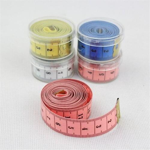 2pcs Cute 150CM*2CM Body Measuring Belt Children Height Ruler Centimeter Inch Roll Tape Soft Sewing Ruler Office Meauring Ruler