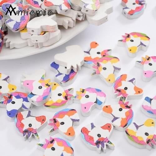 30Pcs/Lot Animal Unicorn Beads New Style Cute Spacer Beading Beads 20mm for Jewelry Making Accessories Baby Pacifier Clip