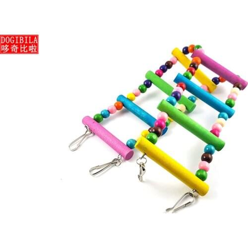 Large and medium small parrot supplies Climbing ladder Swing Wood beads Gnawing toys Bird cage soft Bridge Station bar