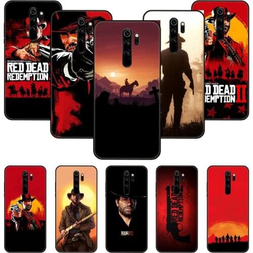 Phone Case For Xiaomi Redmi Note 8 8T 7 7A 9 9S 8A 4 5 Pro Black Cover Waterproof Fashion Prime Luxury Red Dead Redemption 2
