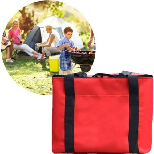 Food Storage Oxford Cloth Container Insulated Picnic Folding Zipper Holder Fresh Waterproof Pizza Delivery Bag Takeaway Strength