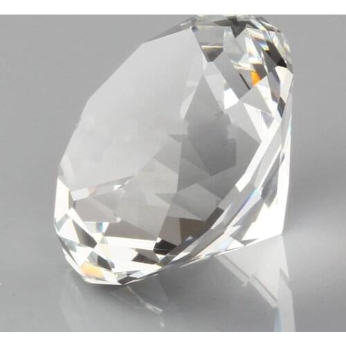 Hbl 20mm~50mm 10pcs Clear Crystal Diamond Glass Paperweight Decorative Glass Diamonds Home Decoration Accessories Wedding Gifts