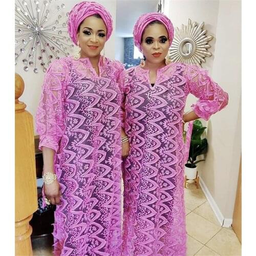 HOUSEOFSD 2021 Elegant Lace Muslim Abaya Dresses African Maxi Hijab Dress For Women Boubou Dashiki Fashion Embroidery Long Dress