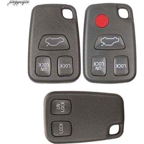 Jingyuqin 30pcs Remote Car Key Case Shell For Volvo S70 V70 C70 S40 V40 XC90 XC70 2/3/4 Buttons Auto Fob Housing