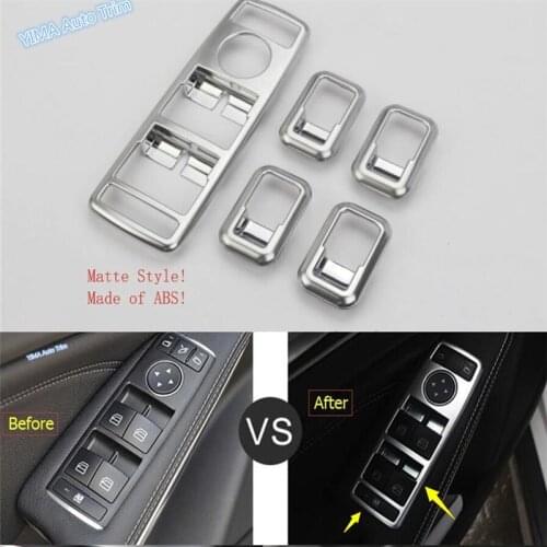 Lapetus Car Styling ABS Door Armrest Window Switch Control Panel Cover Trims For Mercedes Benz CLA GLA / A B Class / C Class 204