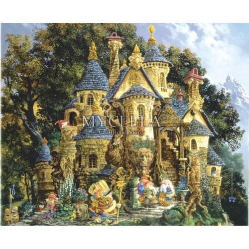 Cartoon 5D DIY Diamond painting Cross stitch College of Magical Knowledge Diamond embroidery Castle Diamond mosaic Home Decor