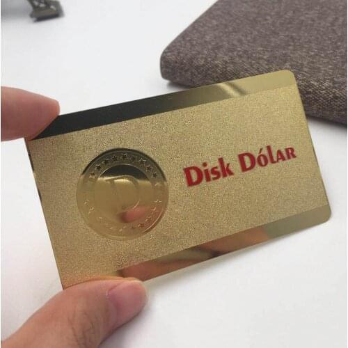 Wholesale personalized Luxury gold plating metal business card membership card