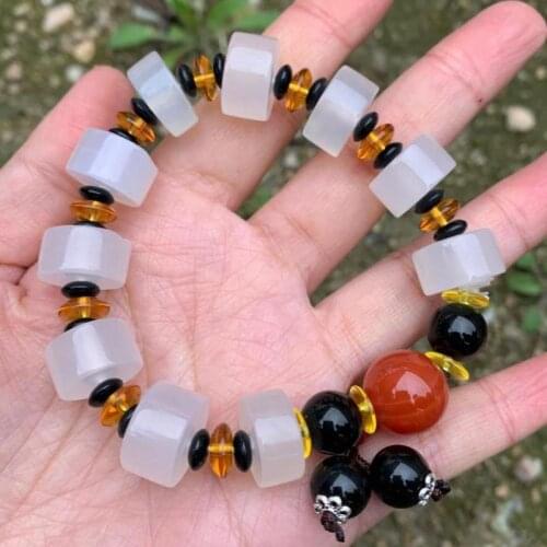 Genuine Natural White Jade Bracelet Women Mens Ice Chalcedony Handmade Bracelets Jades Stone Jewelry Certified Jade Bangles