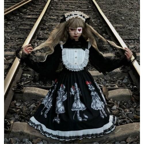 Gothic Lolita Girls Dress Dark Angel Series Lolita JSK Dress by Soufflesong Kawaii Dresses AFC533