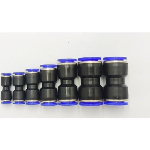 Pneumatic Fitting PU Series 4mm 6mm 8mm 10mm 12mm 14mm 16mm Tube Connector Air Water Pipe Push In Hose Quick Couping