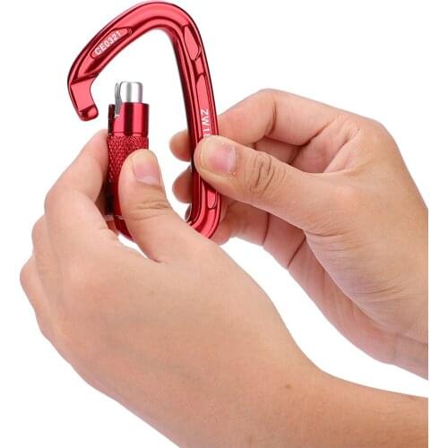 25KN Carabiner D Shape Professional Rock Climbing Buckle Security Safety Master Lock Outdoor Mountaineering Caving Equipment