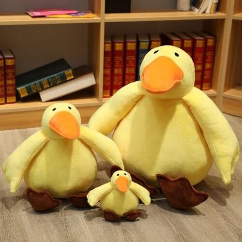 35cm/55cm Lifelike Duck Plush Toy Artificial Animal Soft Stuffed Yellow/White Duck Doll Collection Toy Children Girls Baby Gifts