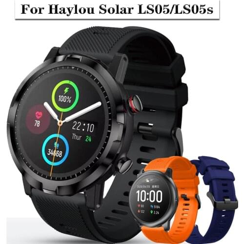 For Xiaomi Haylou Solar LS05 LS05s Strap Quick Release Silicone Band Bracelet Watchbands Wristband For Realme Watch S Correa