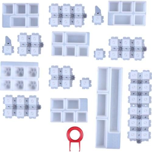 1 Set Manual DIY Mechanical Keyboard Key Cap Silicone Mold UV Crystal Epoxy Molds Handmade Crafts Making Tools Dried Flower
