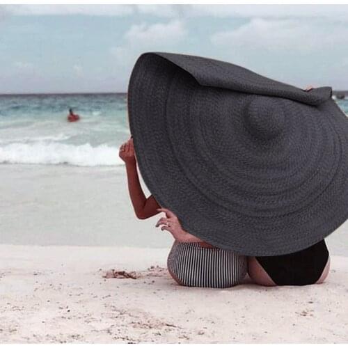 Sun Hats For Women Fashion Large Wide Sun Hat Beach Anti-Uv Sun Protection Foldable Cap Cover Summer Hats For Women Z0122