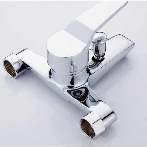 Copper or Zinc Alloy shower faucet bathroom bathtub cold hot, Chrome handheld shower faucet mixing valve, Wall shower faucet set