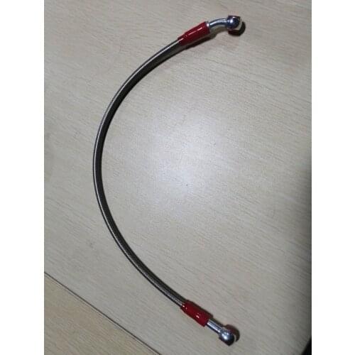Universal Motorcycle Brake Oil Hose Fuel Tube Line Fitting Stainless Steel Braided (45cm, Gray)