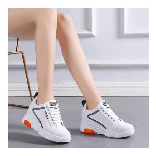 2020 New Women Vulcanize Shoes Casual Fashion Shoes New Woman Comfortable Breathable White Flats Female Platform Sneakers