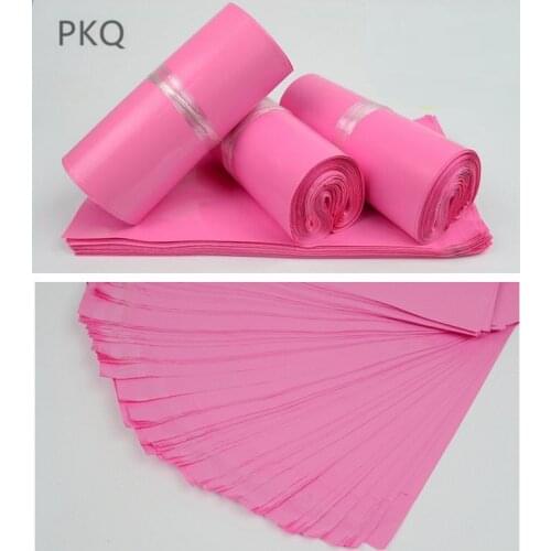 100pcs Plastic Self Seal Mail Express Courier Plastic Bag big pink Express Plastic Bags Self Adhesive Seal Poly Mailers Envelope
