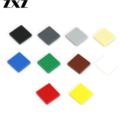 1000pcs MOC Bricks Smooth Flat Tiles 2 x 2 Building Blocks Enlighten Action Figure Model Parts Tile 3068