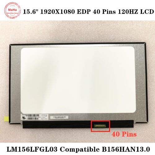 15.6" LM156LFGL03 Fit B156HAN13.0 For ASUS FX95G FX90J VX60G MSI GL65 9SDK-080RU LCD Display Screen matrix IPS FHD 40 Pins